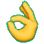 Hand OK emoticon