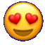 Smiley hearts emoticon